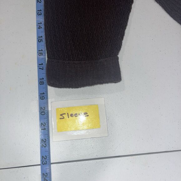 Land's End Women's Brown Turtleneck Tunic Dress 2X 3/4 Sleeves Cozy Casual Cable - Picture 4 of 10